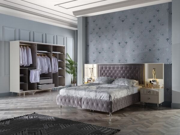 Blanca 6 Kapaklı Aynalı Dolap Krom