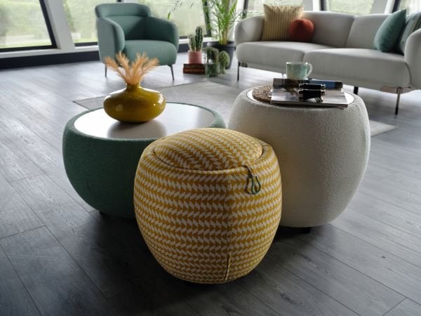 Lenor Pouffe With Coffee Table