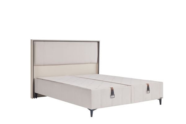 Alfa Kapitone Baza 160X200 - Krem - Large (29 Cm)