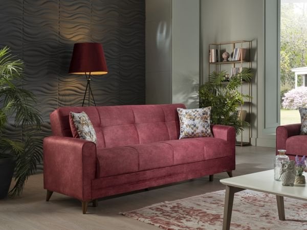 Star X Üçlü Koltuk Bordo