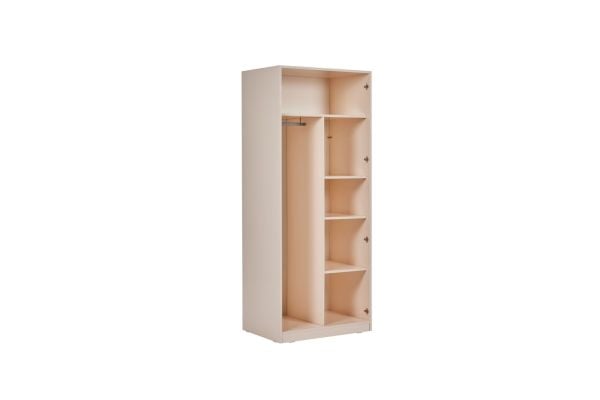 Smart 2 Door Wardrobe with Shelf - Cream