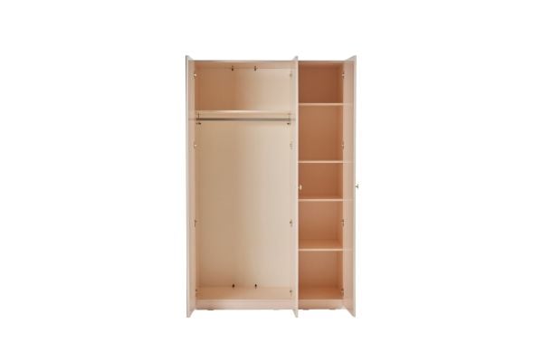 Smart 3 Door Wardrobe - Cream
