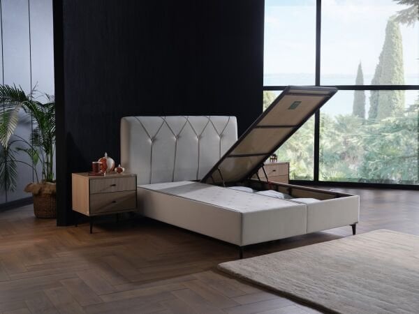 Alfa Düz Baza 160X200 - Allure Krem - Large (29 Cm)