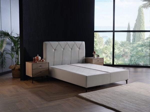 Alfa Düz Baza 150X200 - Allure Krem - Large (29 Cm)