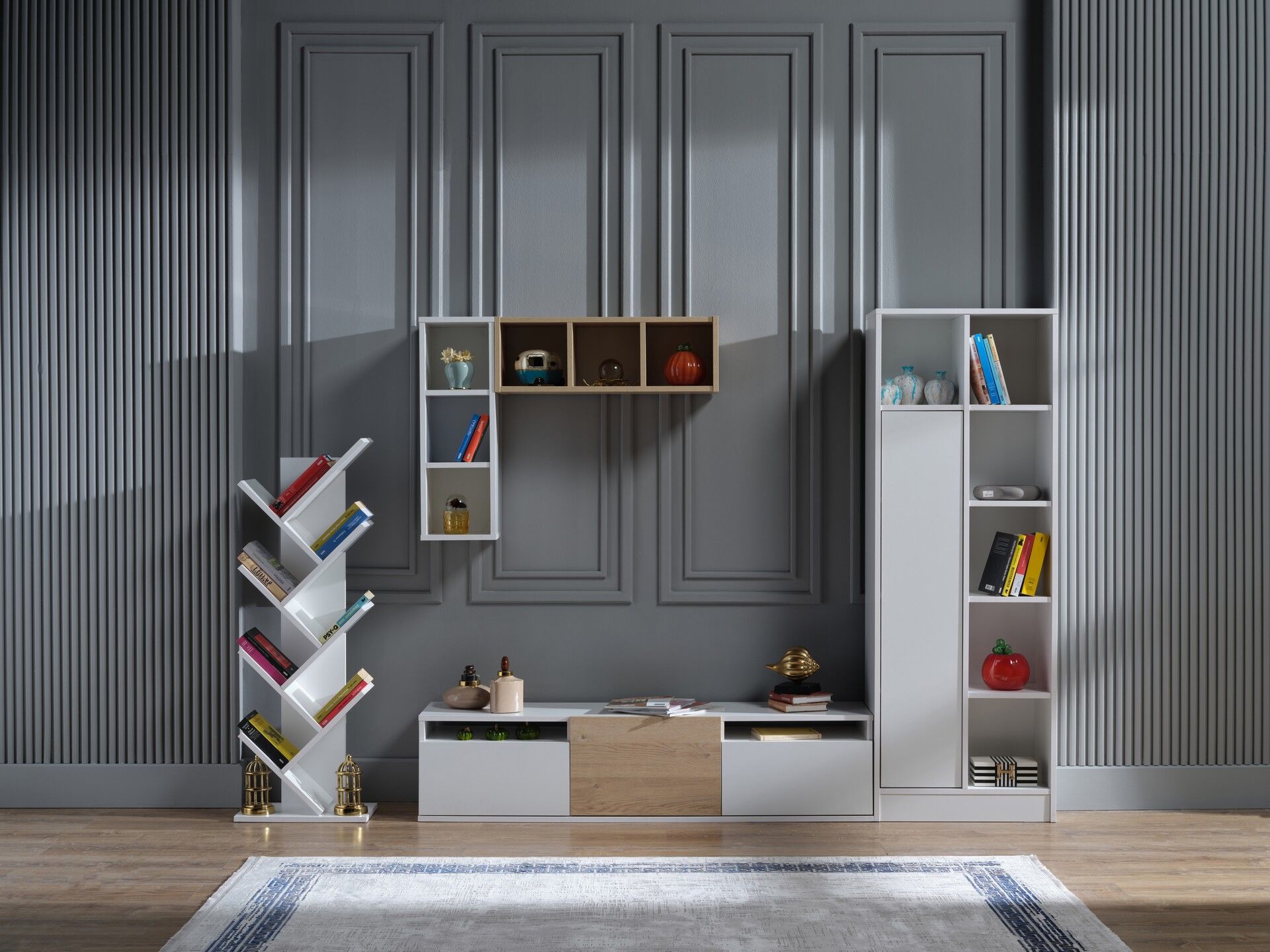 Moby TV Unit White