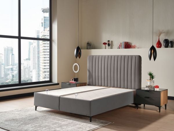 Alfa Düz Baza 120X200 - Antrasit - Large (29 Cm)