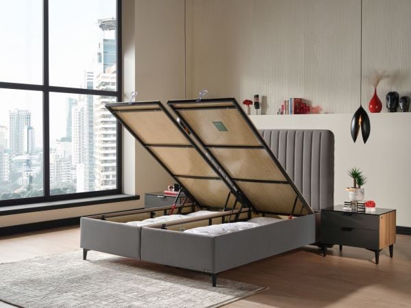 Alfa Düz Baza 120X200 - Antrasit - Large (29 Cm)