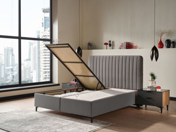 Alfa Düz Baza 120X200 - Antrasit - Large (29 Cm)